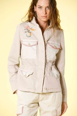 Mason's eva embroidered field jacket zand