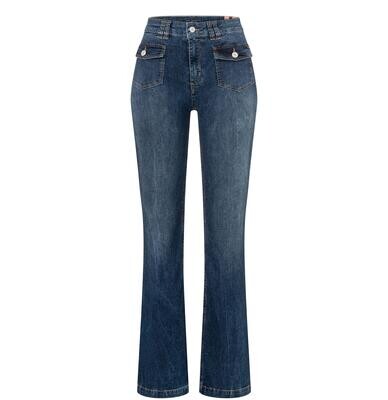 Mac rich bootleg jeans blauw