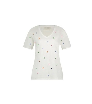 Fabienne Chapot phil v-neck multi heart shirt multicolour
