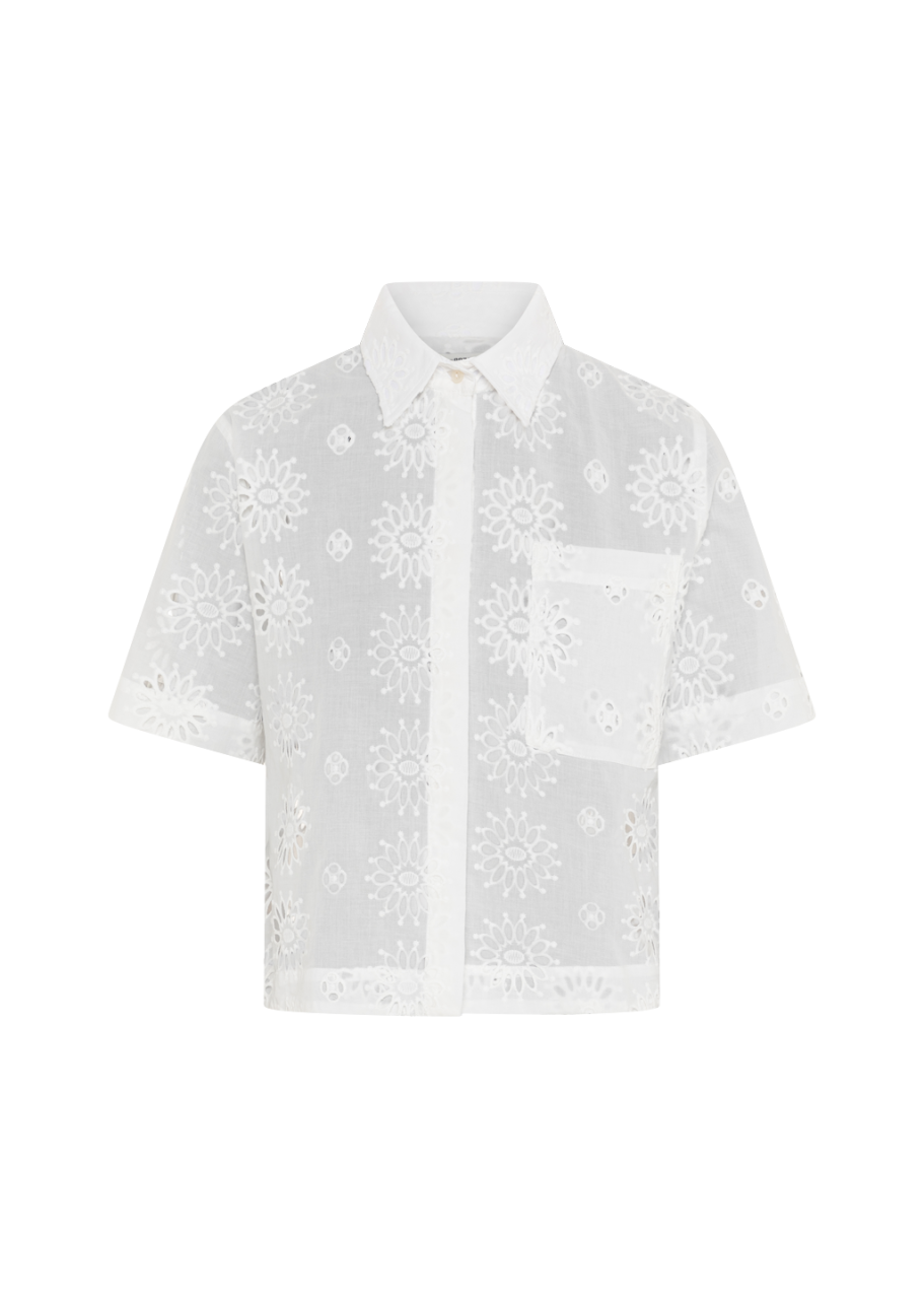 0039 Italy miranda short broderie blouse off white