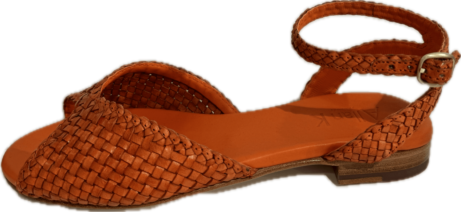 Allan K Antwerp handwoven sandal oranje