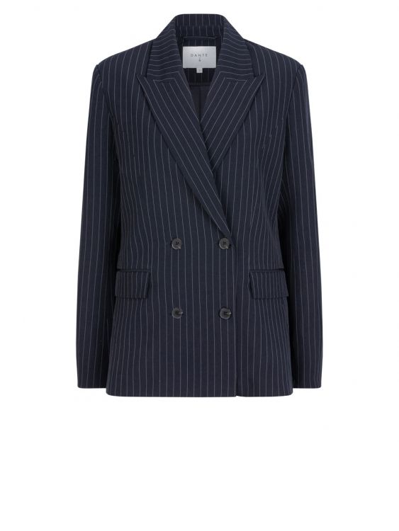 Dante 6 neige pinstripe blazer blauw