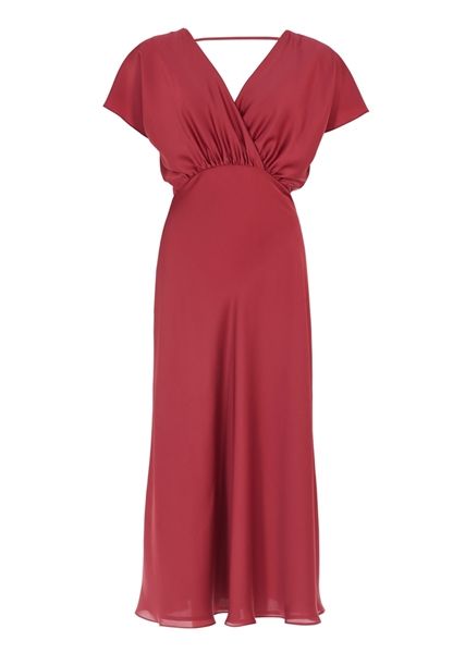 Swing midi dress rood