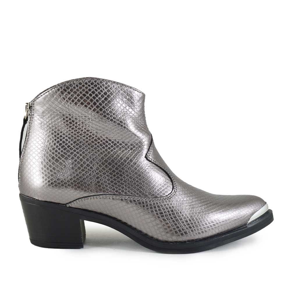 Unisa short western boot zilver