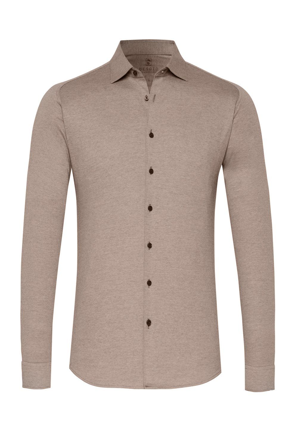 Desoto Men casual kent shirt bruin