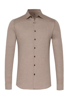 Desoto Men casual kent shirt bruin