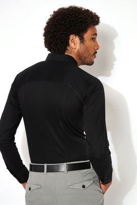 Desoto Men casual kent shirt zwart