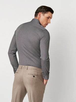 Desoto Men luxury hai shirt grijs