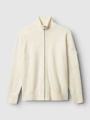Gabba simon zip cardigan off white