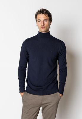 Clean Cut Copenhagen alfredo merino rollneck knit blauw