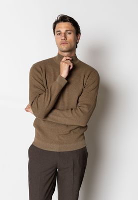 Clean Cut Copenhagen oscar half zip knit bruin