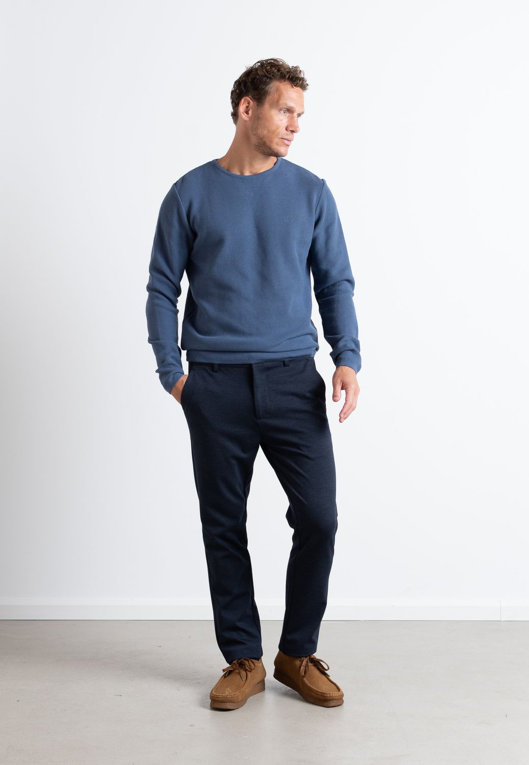 Clean Cut Copenhagen lauritz crew knit blauw