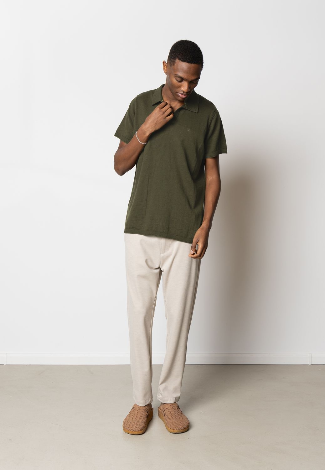 Clean Cut Copenhagen thomas knit polo groen