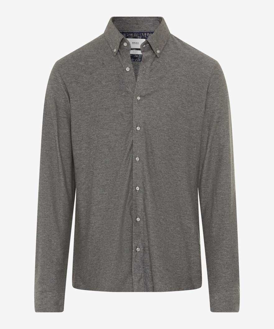 Brax Men knitted shirt grijs