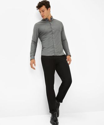 Brax Men knitted shirt grijs