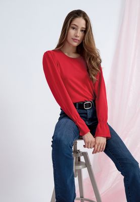 Minus renata knit pullover rood