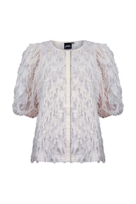 Poools fringed blouse off white