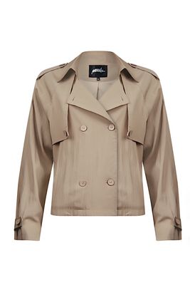 Poools short trenchcoat zand Poools short trenchcoat zand