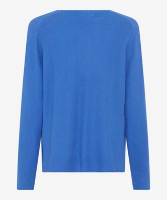 Brax lesley v-neck pullover blauw