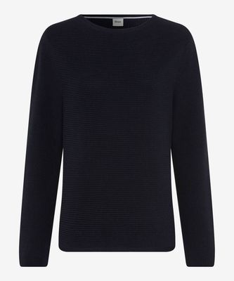 Brax lesley roundneck pullover blauw Brax lesley roundneck pullover blauw