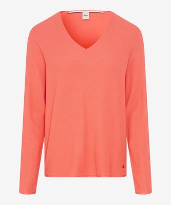 Brax lesley v-neck pullover rood Brax lesley v-neck pullover rood