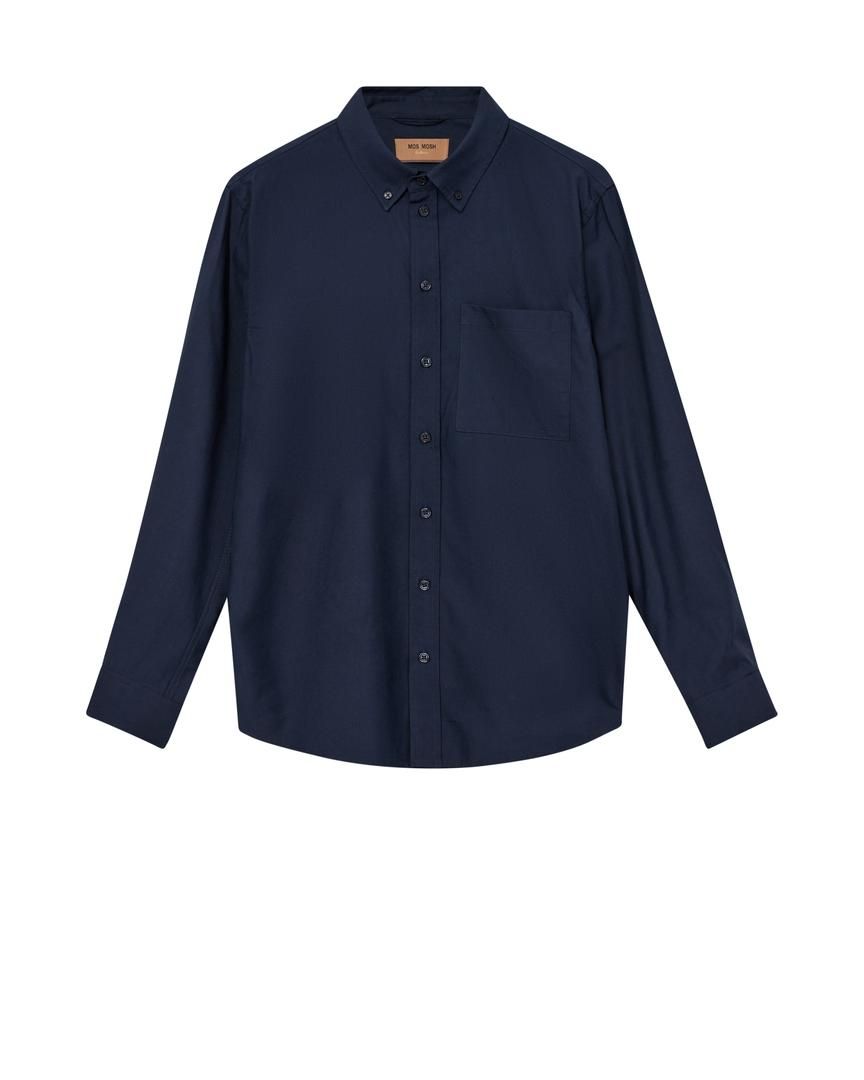 Mos Mosh Gallery theo soft shirt blauw
