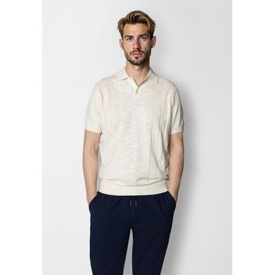 Clean Cut Copenhagen oliver knitted polo off white