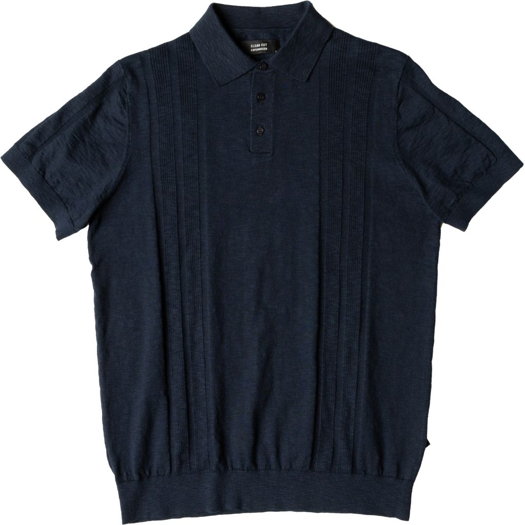 Clean Cut Copenhagen jonas knitted polo blauw