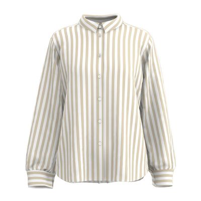 Desoto lizzy striped stretch blouse zand