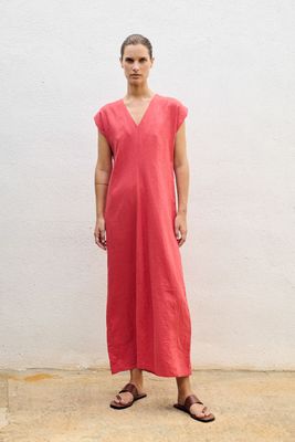 Sita Murt/ v-neck dress rood Sita Murt/ v-neck dress rood