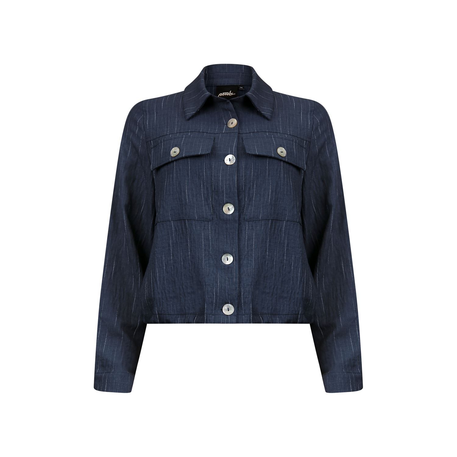Poools jacket drawstring blauw