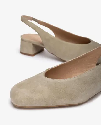 Unisa suede slingback zand Unisa suede slingback zand