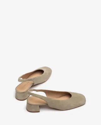 Unisa suede slingback zand