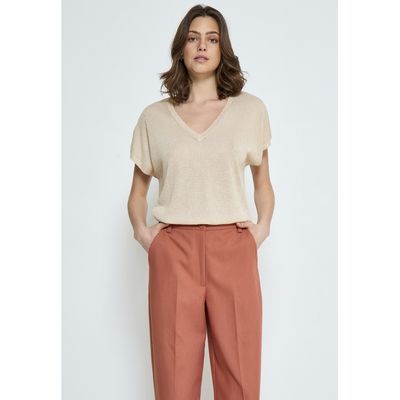 Minus carlina batsleeve knit tee goud