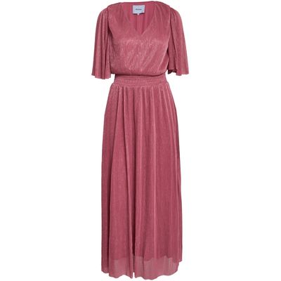 Minus mavena v-neck maxi dress roze