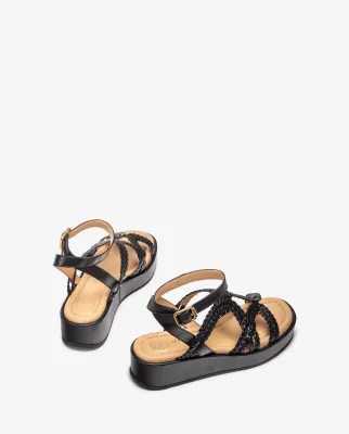 Unisa leather sandal zwart