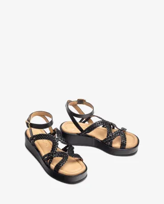 Unisa leather sandal zwart Unisa leather sandal zwart