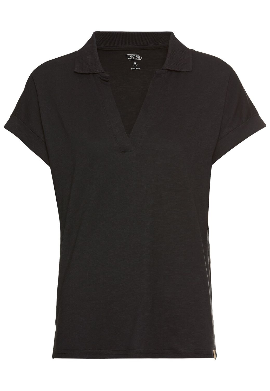 Camel Active polo style top zwart