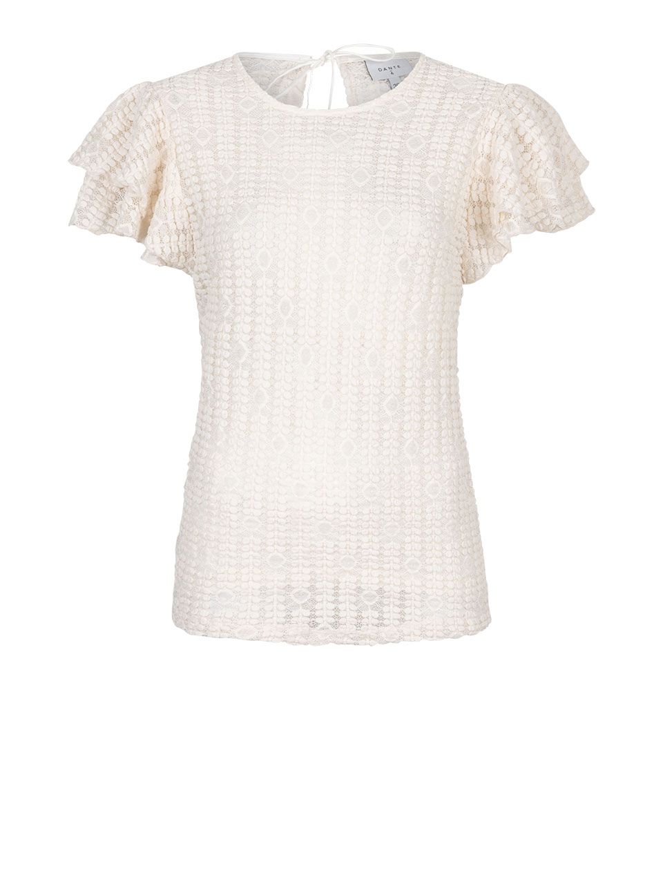 Dante 6 marlowe lace volant top off white