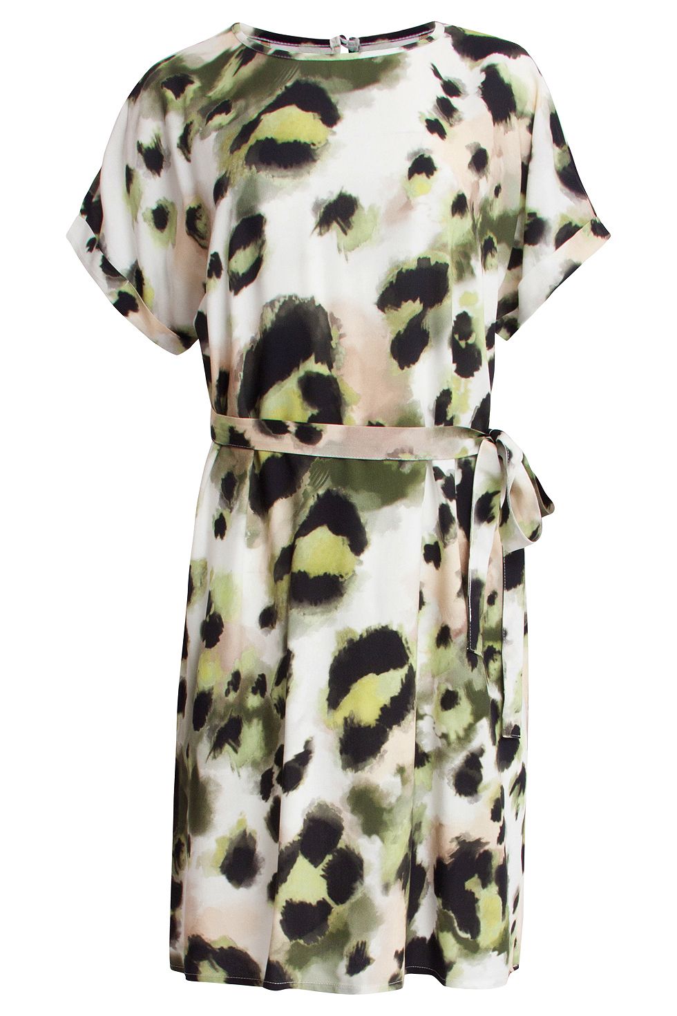 Smashed Lemon belted dress multicolour