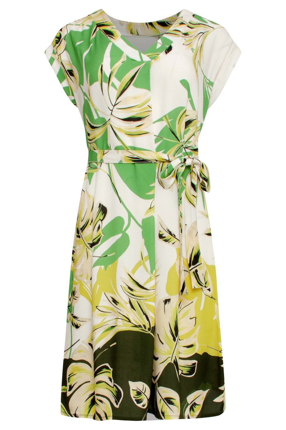 Smashed Lemon belted v-neck dress multicolour