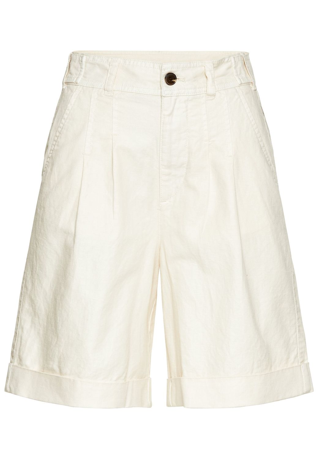 Camel Active linnenmix shorts off white