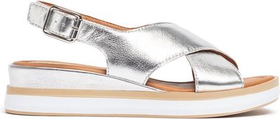 Unisa leather sandal zilver Unisa leather sandal zilver