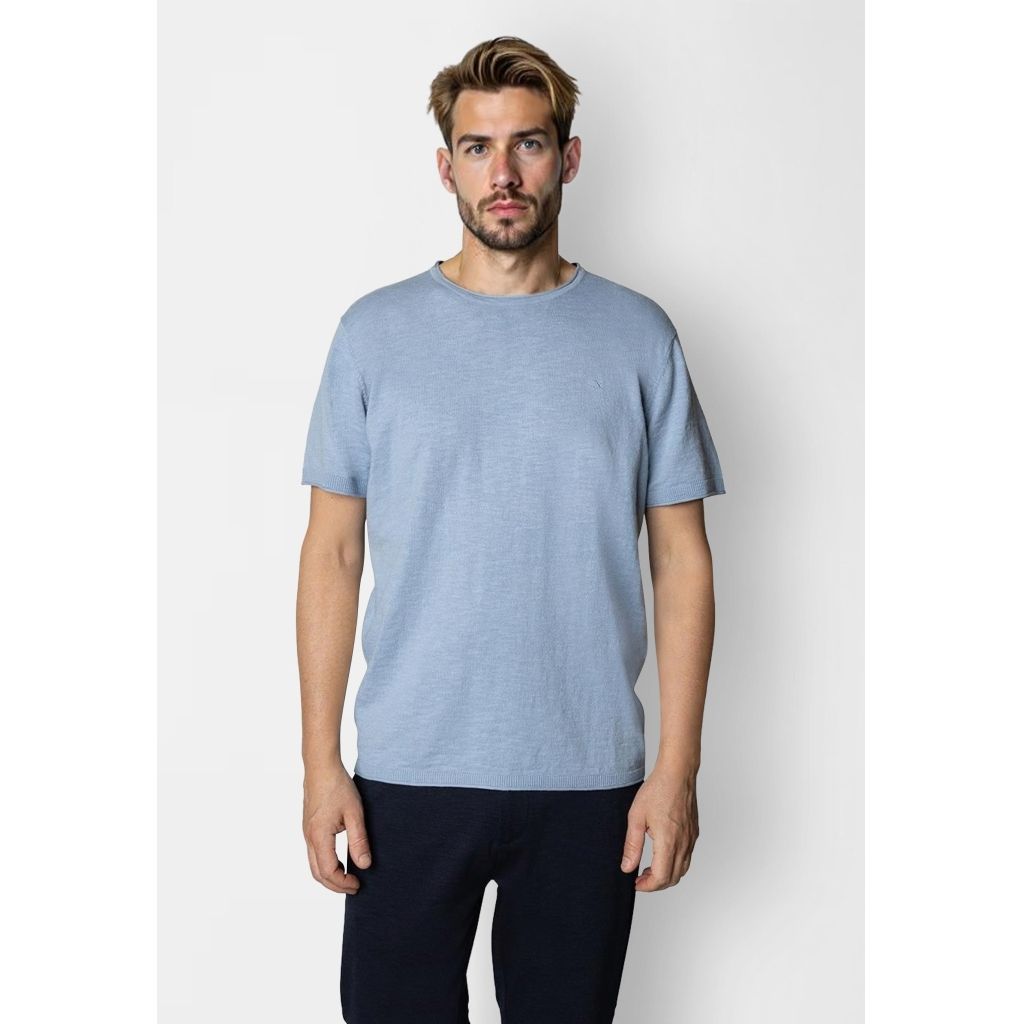 Clean Cut Copenhagen thomas knitted t-shirt blauw