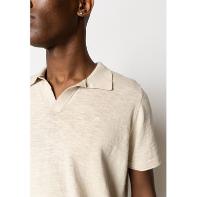 Clean Cut Copenhagen thomas knitted polo off white