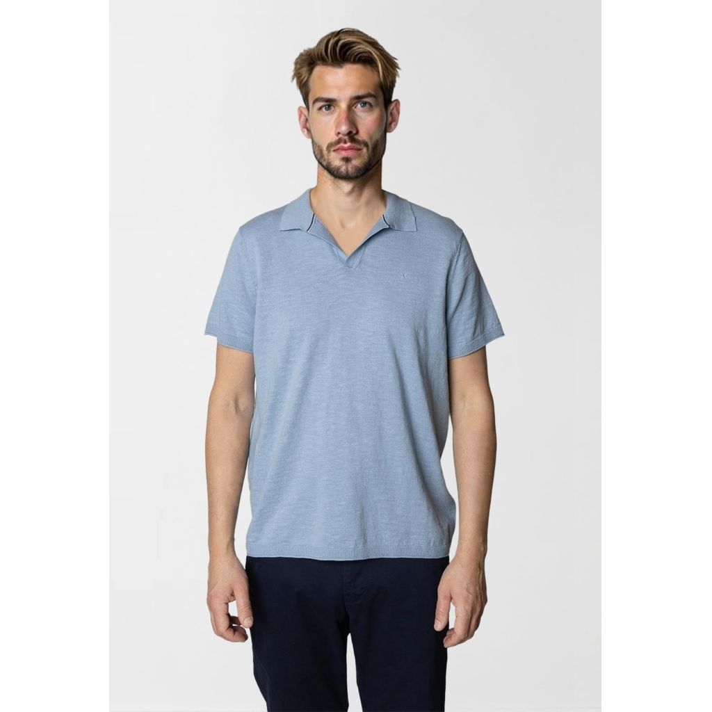 Clean Cut Copenhagen thomas knitted polo blauw