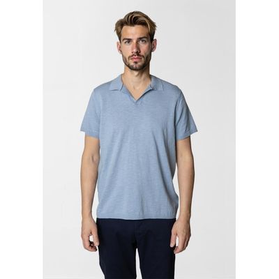 Clean Cut Copenhagen thomas knitted polo blauw