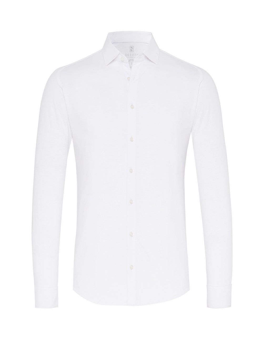 Desoto Men kent basic stretch shirt wit