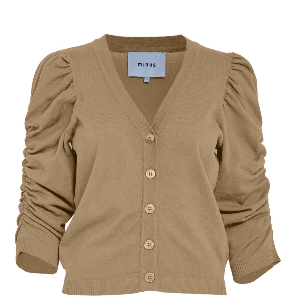 Minus seana knit cardigan bruin
