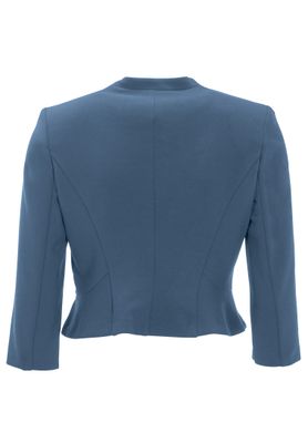 Swing jersey crepe bolero blauw